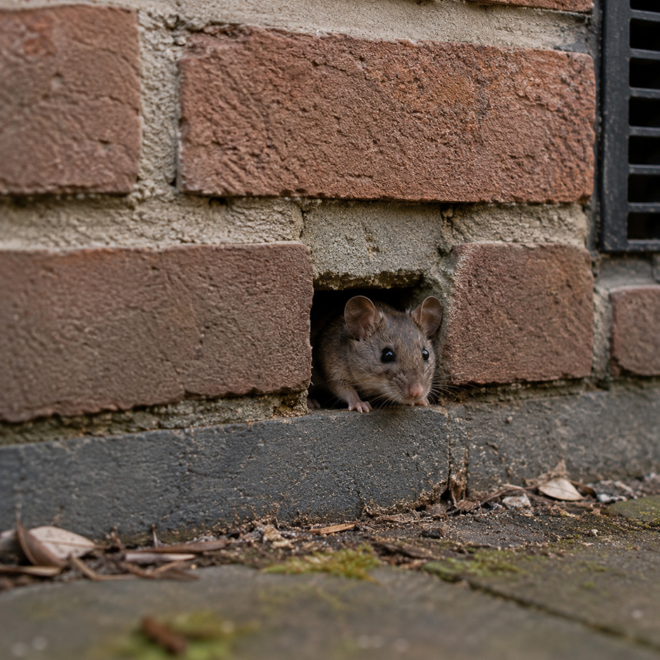 muizen in de spouwmuur
